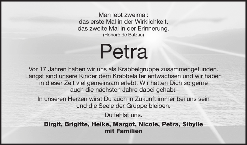 Traueranzeigen Von Petra Trauerportal Ihrer Tageszeitung