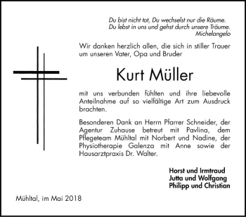 Traueranzeige von Kurt Müller von Bergsträßer Anzeiger