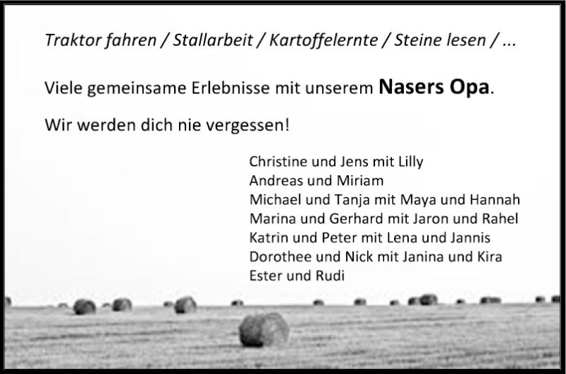  Traueranzeige für Siegfried Naser vom 17.07.2018 aus Fränkische Nachrichten