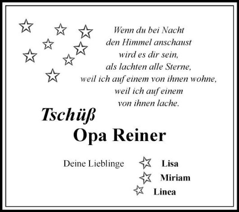  Traueranzeige für Reiner Dungl vom 04.09.2018 aus Fränkische Nachrichten