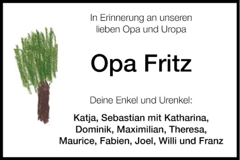  Traueranzeige für Friedrich Seubert vom 25.10.2019 aus Fränkische Nachrichten