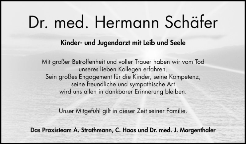  Traueranzeige für Hermann Schäfer vom 08.02.2020 aus Schwetzinger Zeitung