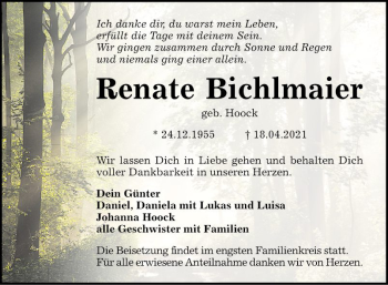 Traueranzeige von Renate Bichlmaier von Südhessen Morgen