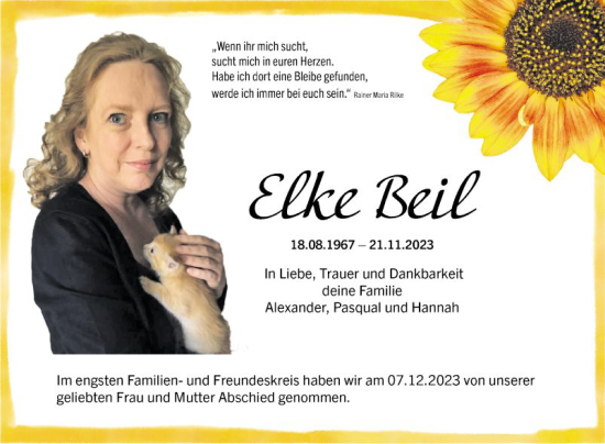 Traueranzeige von Eike Beil von Fränkische Nachrichten