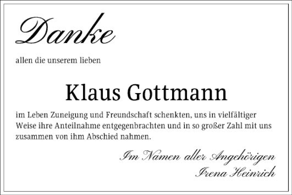  Traueranzeige für Klaus Gottmann vom 16.12.2023 aus Schwetzinger Zeitung