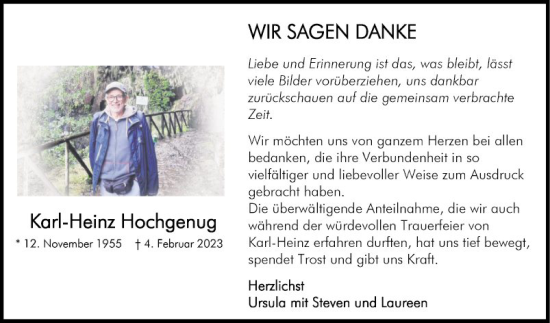 Traueranzeige von Karl-Heinz Hochgenug von Bergsträßer Anzeiger