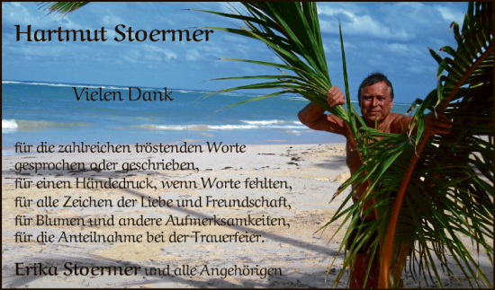 Traueranzeige von Hartmut Stoermer von Fränkische Nachrichten