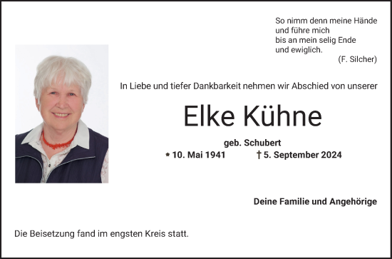 Traueranzeige von Elke Kühne von Bergsträßer Anzeiger